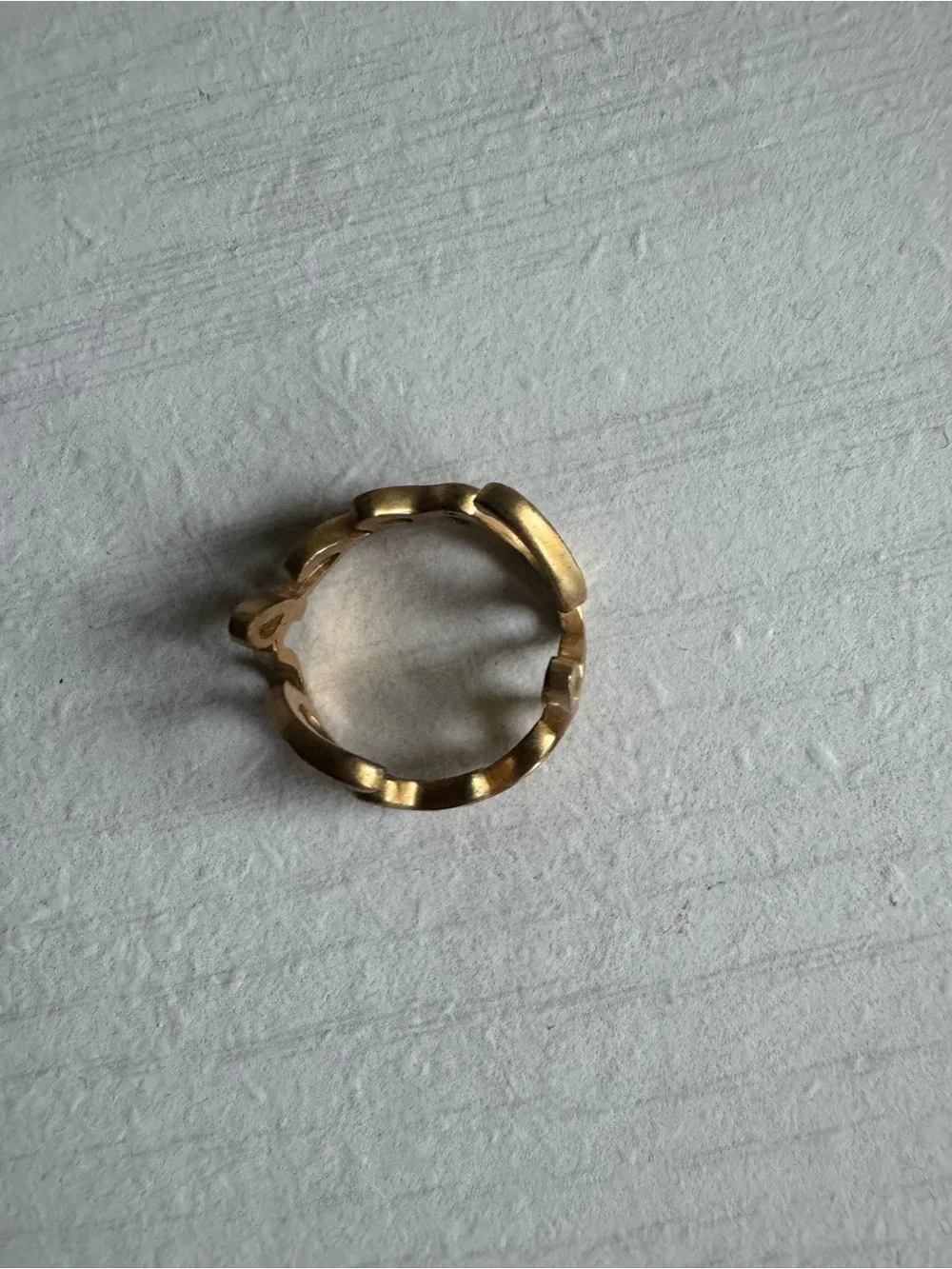 Vintage Coach Gold-Tone Script Cursive Name Statement Ring - Size 7